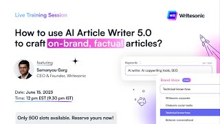 How to use AI Article Writer 50 to craft onbrand factual articles [upl. by Mungovan338]