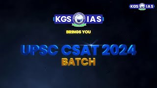 UPSC CSAT 2024  Batch Announcement  By Khan Sir amp Team [upl. by Niveb]