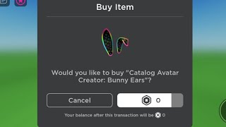 Sniping The quotCatalog Avater Creator Bunny Earsquot  Roblox UGC Limiteds [upl. by Flieger]