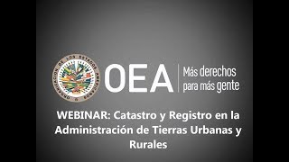 WEBINAR Catastro y Registro en la Administración de Tierras Urbanas y Rurales [upl. by Thea]