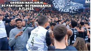 Grobari navijanje na Kk Partizan  Kk Fenerbahče 9112023 euroleague bcpartizantv [upl. by Rasure]