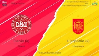 Liga Narodów Hiszpania vs Dania 128 [upl. by Drugge]