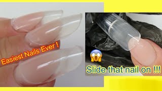 DUAL FORM POLYGEL HACK  SLIDE The Dual Form Onto Your Nails  Easiest Nails I ever did [upl. by Jakob703]