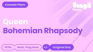 Queen  Bohemian Rhapsody Piano Karaoke [upl. by Dottie]