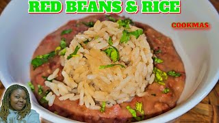 COOKMAS DAY 6 How To Make POPEYES Red Beans And Rice At Home Quick And Easy Recipe [upl. by Reginald]