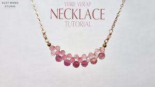 DIY Necklace Wire Wrap Necklace Tutorial  Easy Necklace Tutorial  DIY Jewelry  How to make [upl. by Camey]