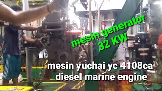 Yuchai diesel generator yc 4108ca marine engine [upl. by Esbensen]