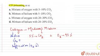 Carbogen is given to pneumonia patients and victims of  CO poisoning as a [upl. by Bamford]