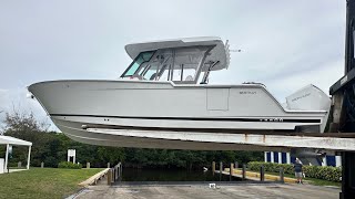 Bertram 28 CC 2023 with Sea Keeper and enclosure for sale MichaelEhrlich MarineMax ￼ [upl. by Elrak]