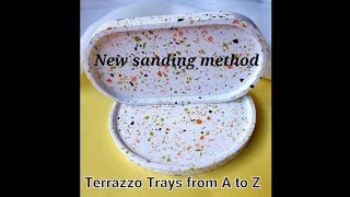 Terrazzo trinket dish sanding terrazzo new method [upl. by Whitver]