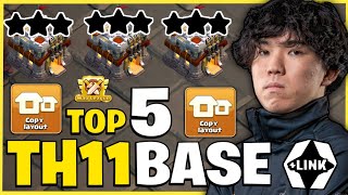 TOP 5  BEST TH11 WAR BASE LINK 2024  TH11 ANTI ELECTRO DRAGON BASE 2024  TH11 ANTI HYBRID BASE [upl. by Ponzo]