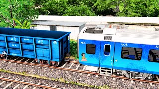 ICF BCNA COUPLING TEJAS BLUE COACH  BUMPY RAILROAD  RAILWORKS  TRAIN SIMULATOR  RAILROAD ATG [upl. by Sam]