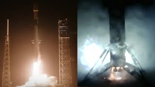 SpaceX Starlink 129 launch and Falcon 9 first stage landing 23 December 2023 [upl. by Scammon]