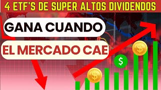 4 Etfs de Super Altos Dividendos Cómo Ganar Cuando el Mercado Cae [upl. by Lavotsirc]