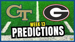 Georgia Tech vs Georgia PREDICTIONS  2023 College Football Predictions  SEC Week 13 [upl. by Leyes]