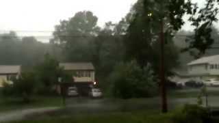 MICROBURST IN NORTH HAVEN CT JUNE 23 2015 [upl. by Nwadrebma]