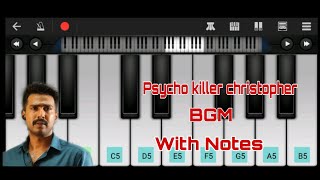 Ratchasan psycho killer BGMEasy learning with notesWalk band piano keyboard🎹 [upl. by Pravit]