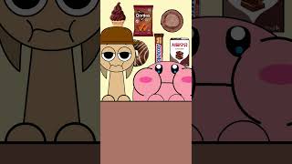 KIRBY VS TAN INCREDIBOX SPRUNKI  CHOCOLATE EMOTICON MUKBANG [upl. by Zara692]