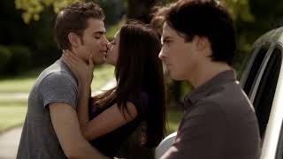 Elena kisses Stefan  The vampire diaries Season 2 Episode 3 [upl. by Samau]