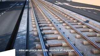 CiteTram  construction dune ligne de tramway [upl. by Nosille]