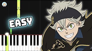 Black Clover OP 8  quotsky amp bluequot  EASY Piano Tutorial amp Sheet Music [upl. by Kavanagh]