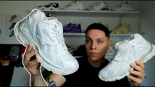 These or ASICS Balenciaga Runner Sneaker White Mesh Review ON FOOT [upl. by Gaillard]