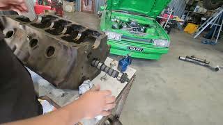 The installation of cam bearings is a 1960 Oldsmobile V8 [upl. by Ahtennek193]