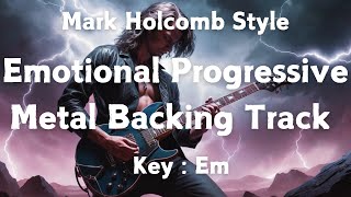 Emotional Progressive Metal Guitar Backing Track in Em  Mark Holcomb Style [upl. by Francine]