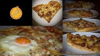 Pizzas22 Frankfurtcebolla y baconchampiñoneshuevo [upl. by Tsew]