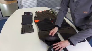 ANDREAS STIHL SAS  Marie présente comment insérer les protections dans le Pantalon HS MULTIPROTECT [upl. by Siuqram]