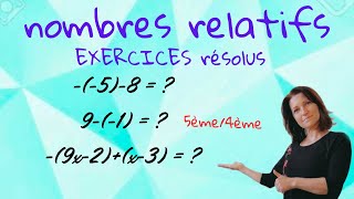 nombres relatifs exercices Mathématiques collège lycée niveau 5ème [upl. by Nomaid22]