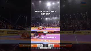 SUPREME STRENGTH from Iranian Mohammad Nabibakhsh  Pro Kabaddi League  Puneri Paltan v U Mumba PKL [upl. by Ymma]