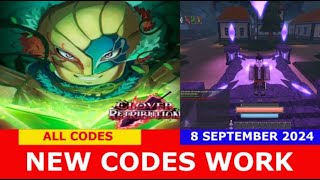 NEW CODES UPDATE  FREE STORAGE Clover Retribution ROBLOX  SEPTEMBER 8 2024 [upl. by Hsetirp]