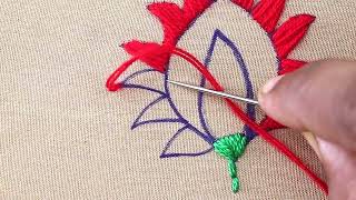 very creative and gorgeous needle point art all over flower embroidery design  simple stitch design [upl. by Norrej]