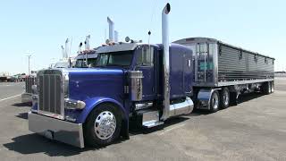 Peterbilt 379 With A Timpte Super Hopper  Desert Diesel Nationals Chandler Arizona 41523 [upl. by Lawrence]