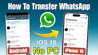 【No PC】How to Transfer WhatsApp to A New iPhone 16 in minutes 2024  Move to iOS [upl. by Ayvid420]