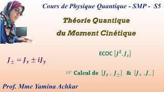 Théorie Quantique du Moment Cinétique Partie 2  chapitre 6  cours de physique quantique SMP [upl. by Fisch994]