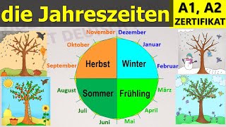 Jahreszeiten A1 A2 Wortschatz [upl. by Atsirak]