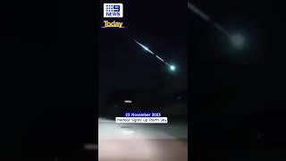 Footage catches meteor light up Perth night sky  9 News Australia shorts [upl. by Groveman]