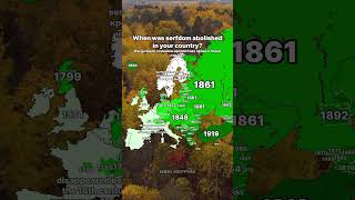 When was serfdom abolished in your country  mapping history geography europe [upl. by Nosnaj]