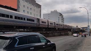 MTA LIRR Budd M3 Entering Nostrand Avenue from Street View [upl. by Peria]