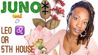 😘🥰 MARRIAGE amp LONG TERM RELATIONSHIP JUNO in LEO ♌️ or 5th HOUSE 🏡  Natal Chart Astrology [upl. by Aniloj489]