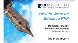 How to Write an Effective RFP [upl. by Yud]