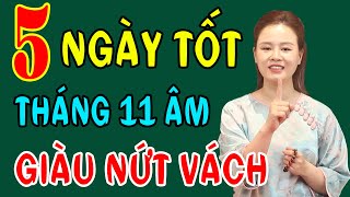 5 Ngày Tốt Tháng 11 Âm Lịch Năm 2024 Tốt Mọi Việc BỐC MỘ CƯỚI HỎI NHẬP TRẠCH MUA XE [upl. by Nerrak151]