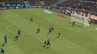 HD FC Barcelona vs Malaga  Liga Santander  Journée 12  19 Novembre 2016  PES 2017 [upl. by Sorci]