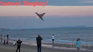 Dusk RAF Typhoon Display Bournemouth Air show Sunset Air Festival [upl. by Borroff]