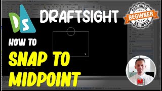 Draftsight How To Snap To Midpoint [upl. by Luhem901]