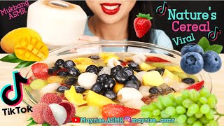 ASMR NATURES CEREAL TIK TOK VIRAL FOOD  FRESH FRUITS  COCONUT  MUKBANG EATING SHOW  MAYRISE ASMR [upl. by Vocaay]