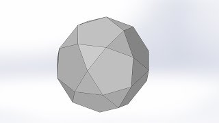 How to make Icosidodecahedron by SolidWorks  3D CAD [upl. by Christiano]