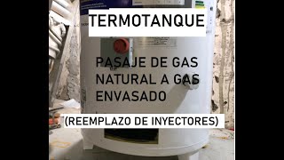 Conversión termotanque a gas licuado o envasado Garrafa [upl. by Adihaj]